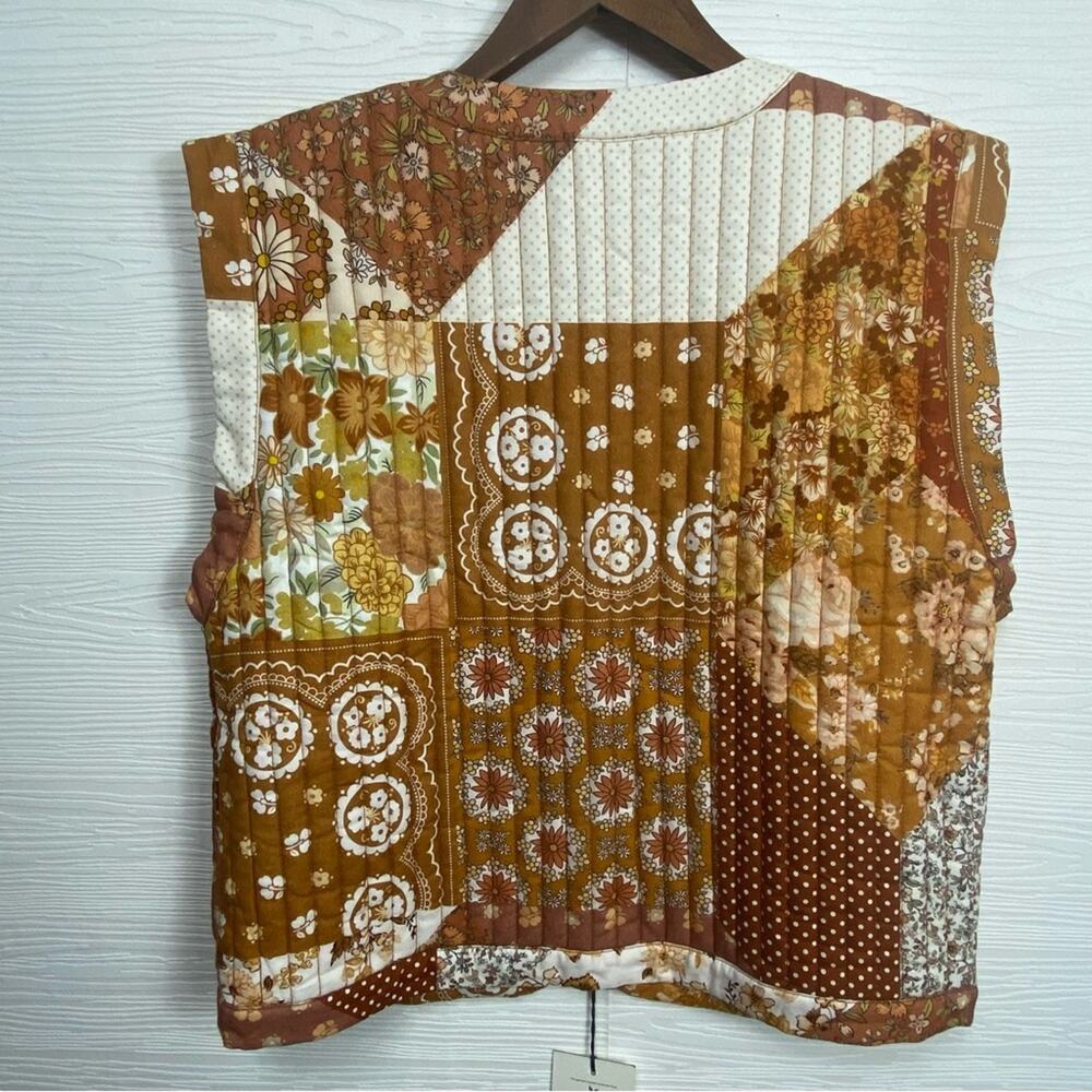 SPELL & The Gypsy Collective Cha Cha Quilted Reversible Vest Large NWTPatchwork - Picture 15 of 15